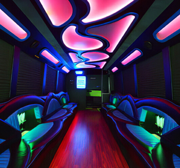 unique limo bus interior