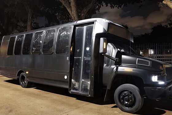 black limo bus