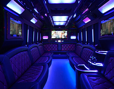 bar on a party bus